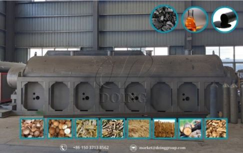 Pedido de máquina de producción continua de carbón vegetal DOING de 2 t/h en Taiwán, China