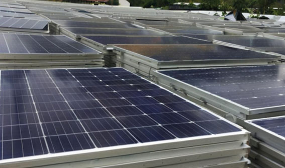 Paneles solares de desecho