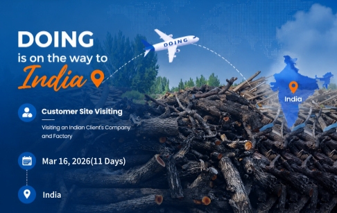 Visita al sitio del cliente (carbonización de biomasa)