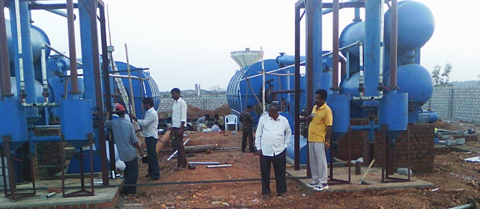 Planta de pirólisis de neumáticos de desecho en Punjab, India