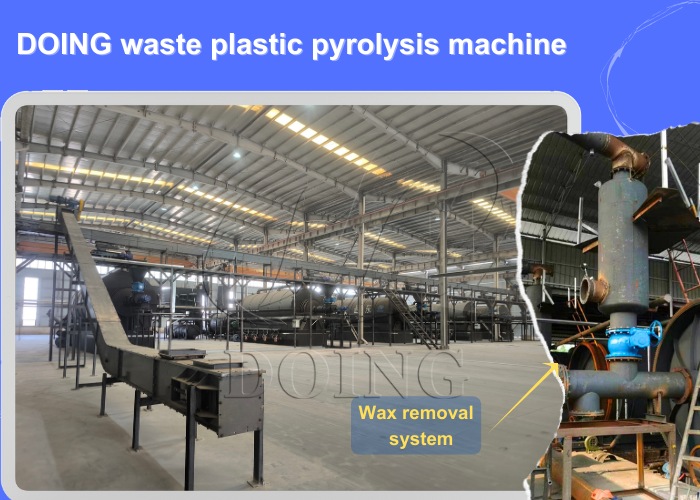 Sistema de eliminación de cera para equipos de pirólisis de residuos plásticos