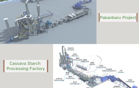 Planta de producción de almidón de tapioca de 20 t/h en Pakanbaru