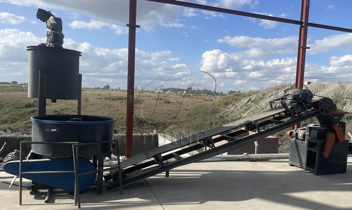 Máquina de briquetado de negro de humo Línea de reciclaje de pirólisis de neumáticos a aceite de DOING