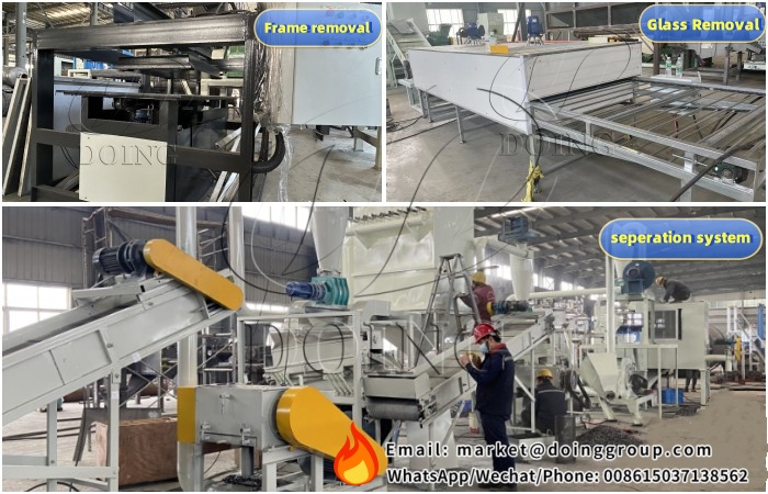 Proceso de reciclaje de paneles fotovoltaicos