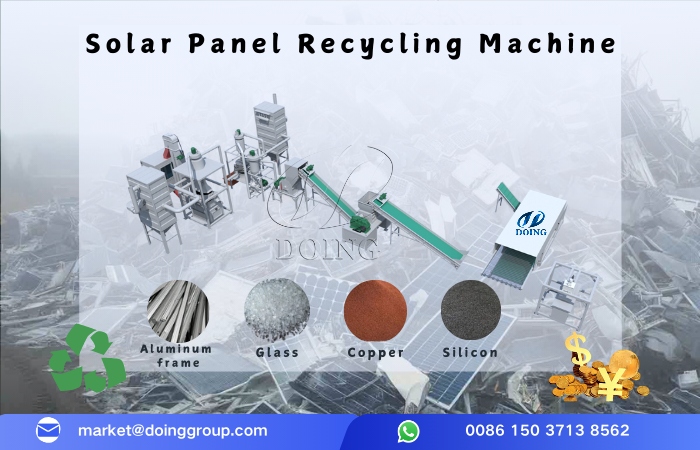 Materiales reciclados de paneles solares