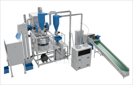 Máquina de separación de plástico de aluminio