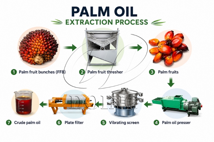 Máquina para la producción de aceite de palma