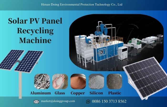 máquina de reciclaje de paneles solares